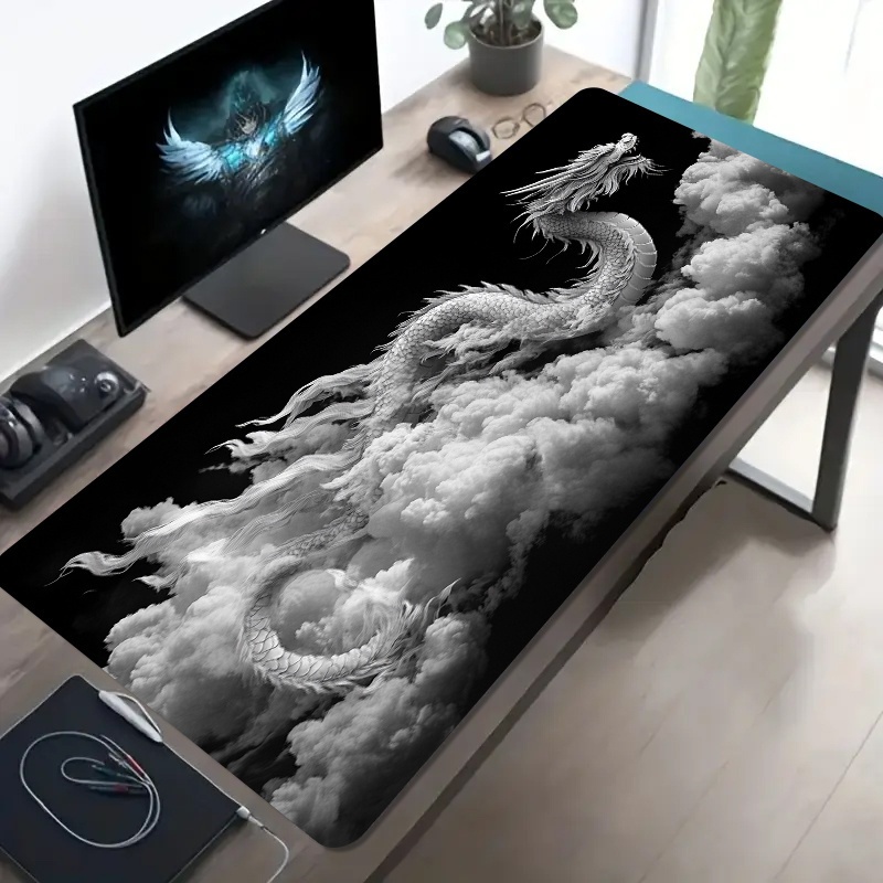 Black and White Dragon Gaming  - Desk Setup Laptop And Pc review and price