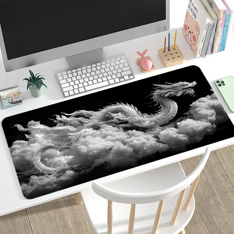 Black and White Dragon Gaming  - Desk Setup Laptop And Pc review and price