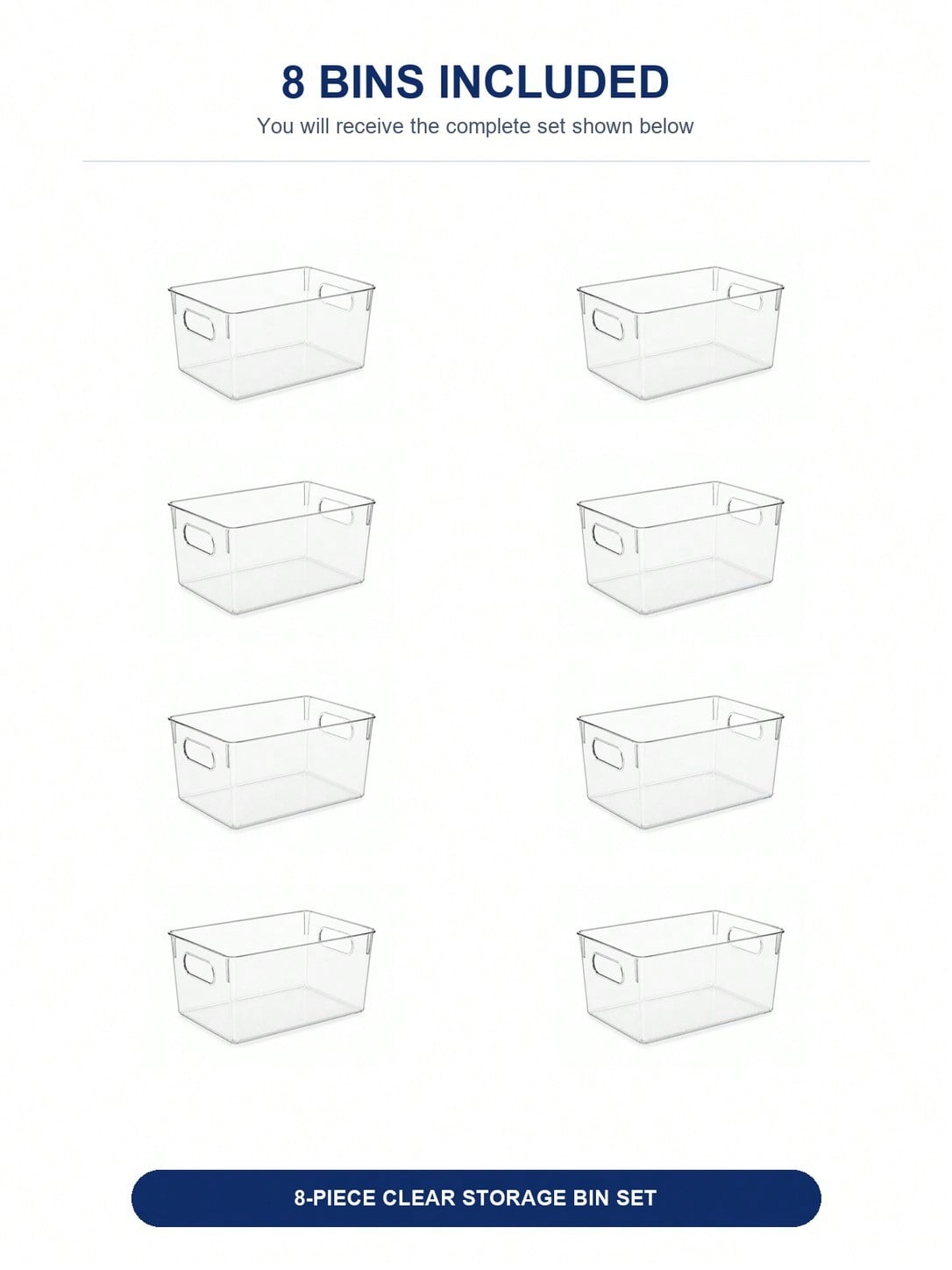 8-Pack Clear Storage Bins with - Desk Setup Organizer review and price