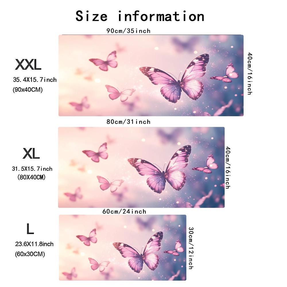 Watercolor Pink Butterfly Larg - Desk Setup Laptop And Pc review and price