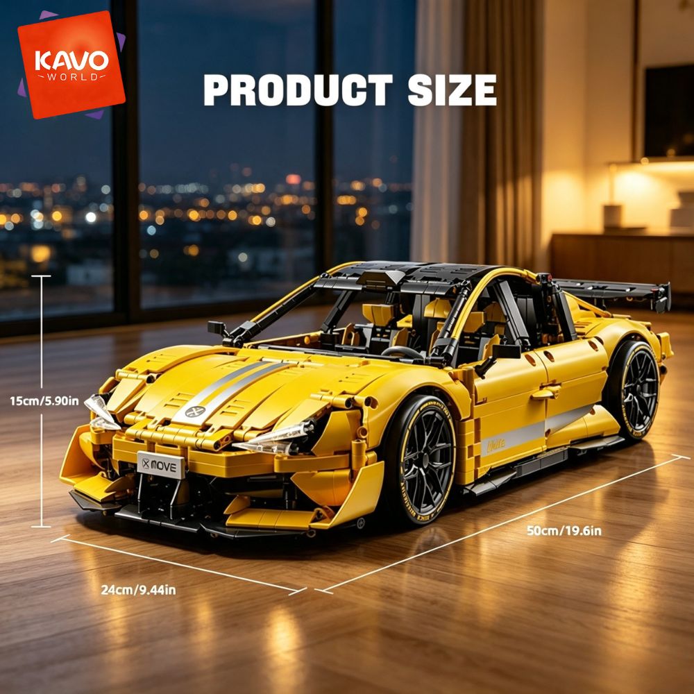 KAVOWORLD 2143pcs Yellow 1:10  - Desk Setup Diy review and price