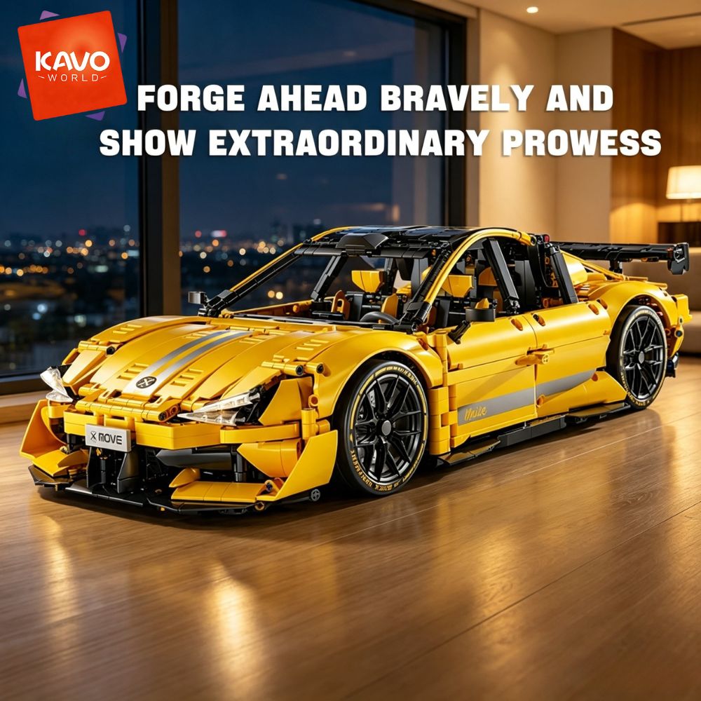 KAVOWORLD 2143pcs Yellow 1:10  - Desk Setup Diy review and price
