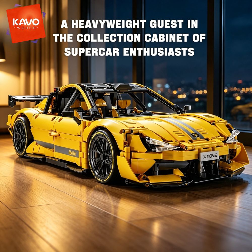 KAVOWORLD 2143pcs Yellow 1:10  - Desk Setup Diy review and price