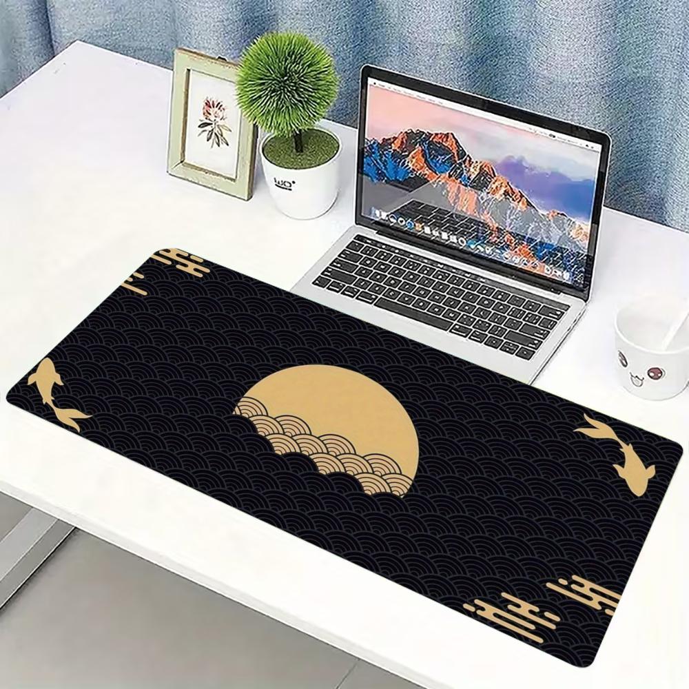 Japanese Golden Wave Moon Koi  - Desk Setup Laptop And Pc review and price
