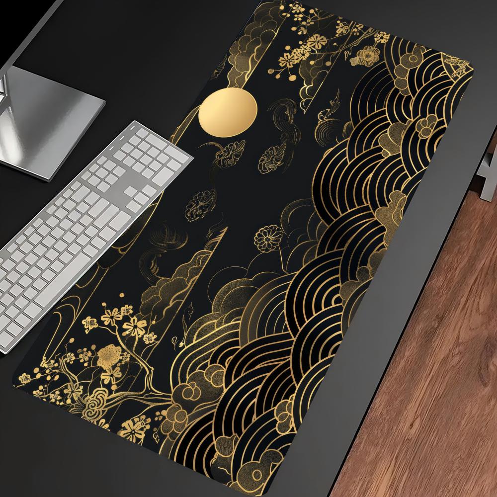 Japanese Golden Wave Moon Koi  - Desk Setup Laptop And Pc review and price