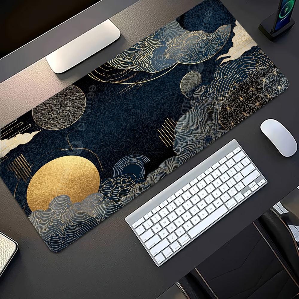 Japanese Golden Wave Moon Koi  - Desk Setup Laptop And Pc review and price