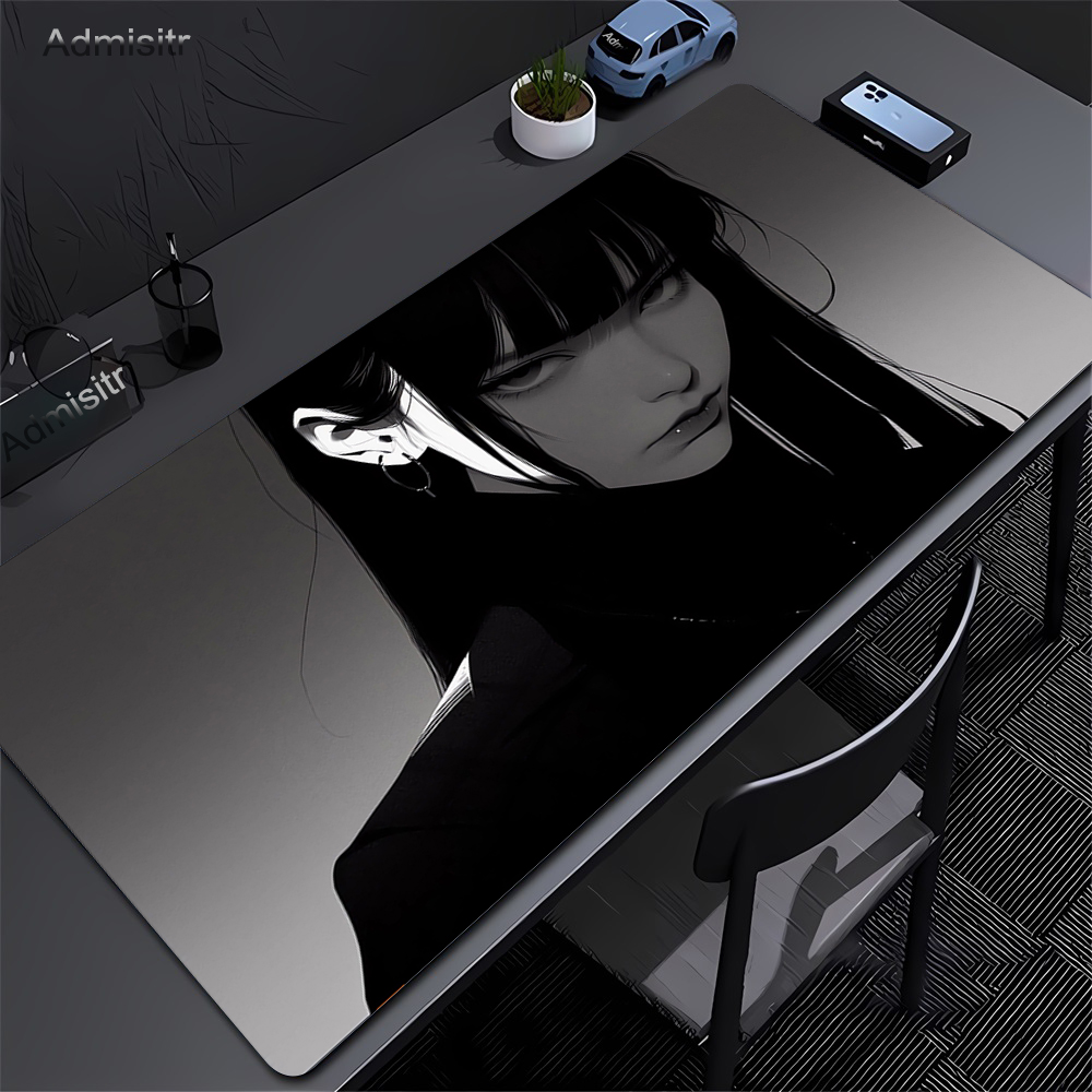 Black Anime Dark Girl Table Ma - Desk Setup Dark review and price
