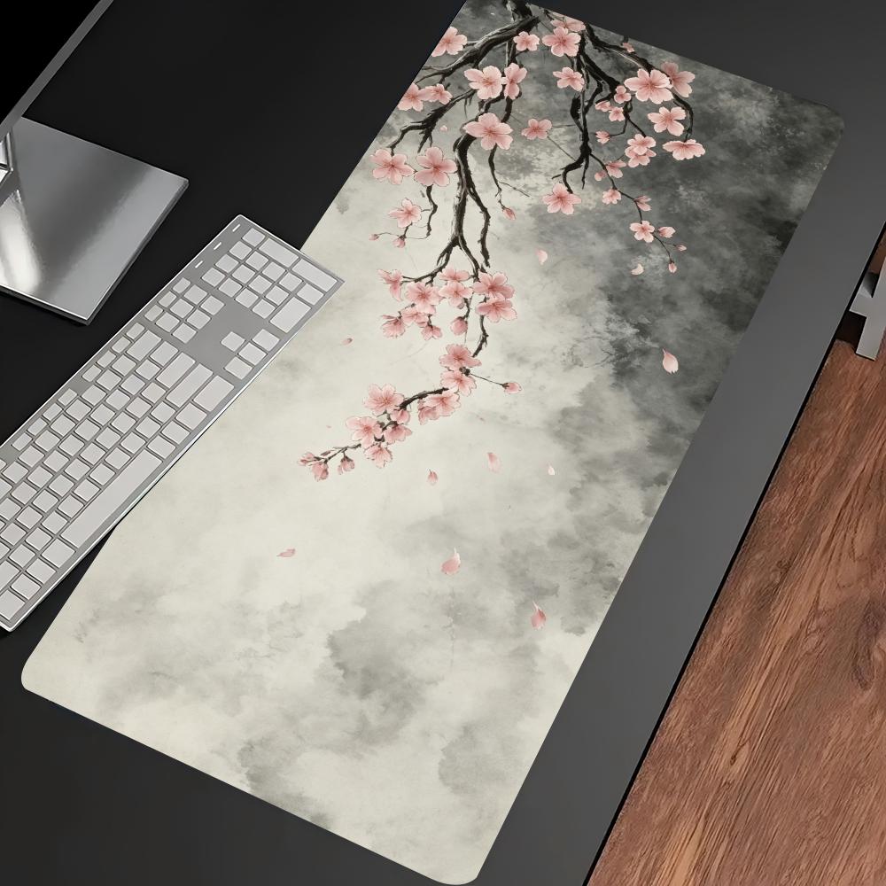 Plum Blossom Ink Art Extended  - Desk Setup Laptop And Pc review and price