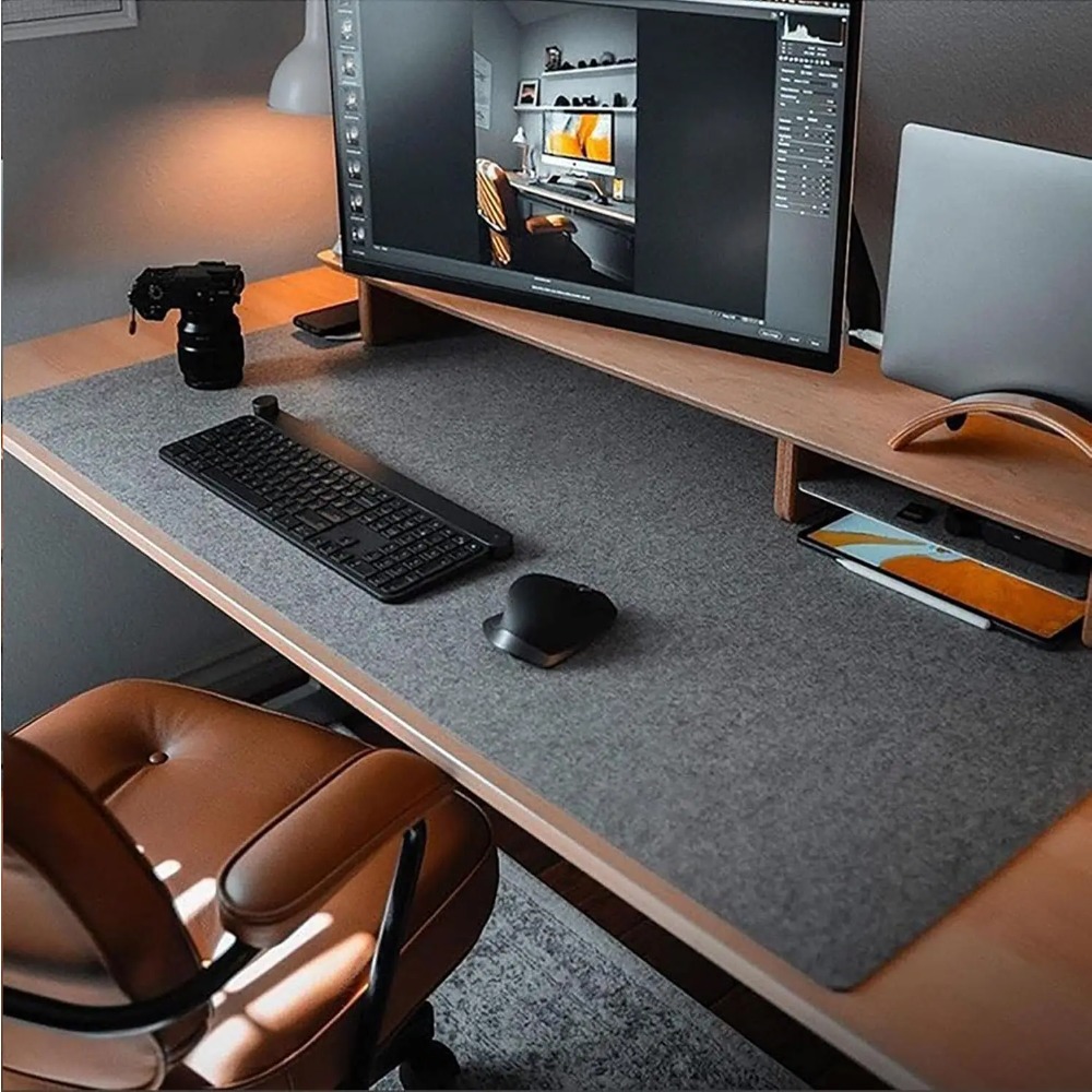 Felt Desk Mat Computer Mat for - Desk Setup Dark review and price