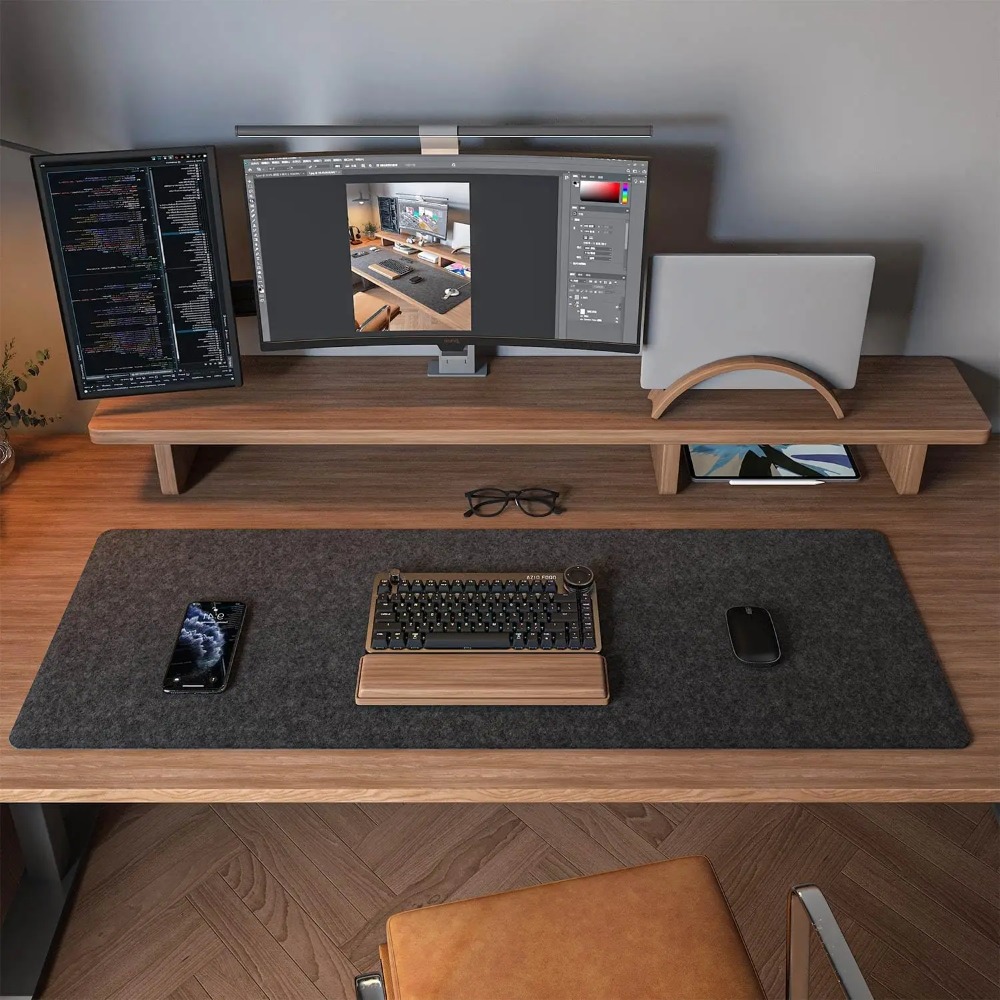 Felt Desk Mat Computer Mat for - Desk Setup Dark review and price