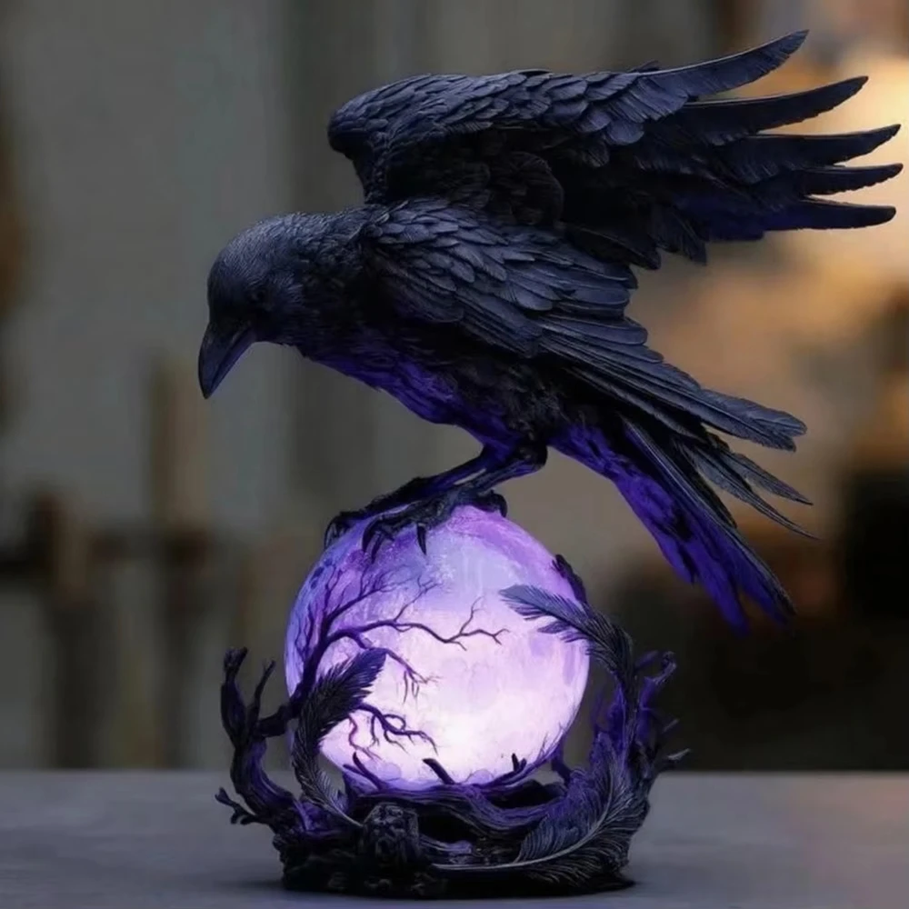 Creative Gothic Raven LED Lamp - Desk Setup Dark review and price