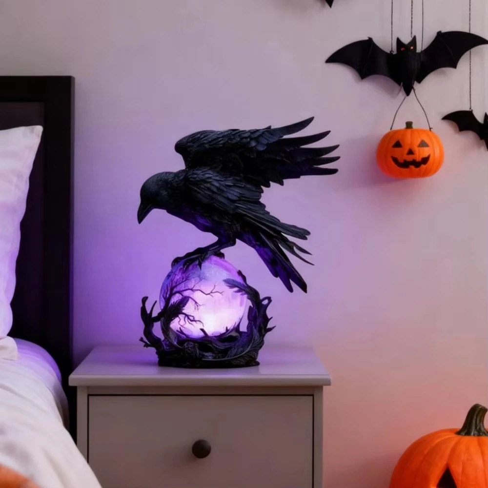 Creative Gothic Raven LED Lamp - Desk Setup Dark review and price