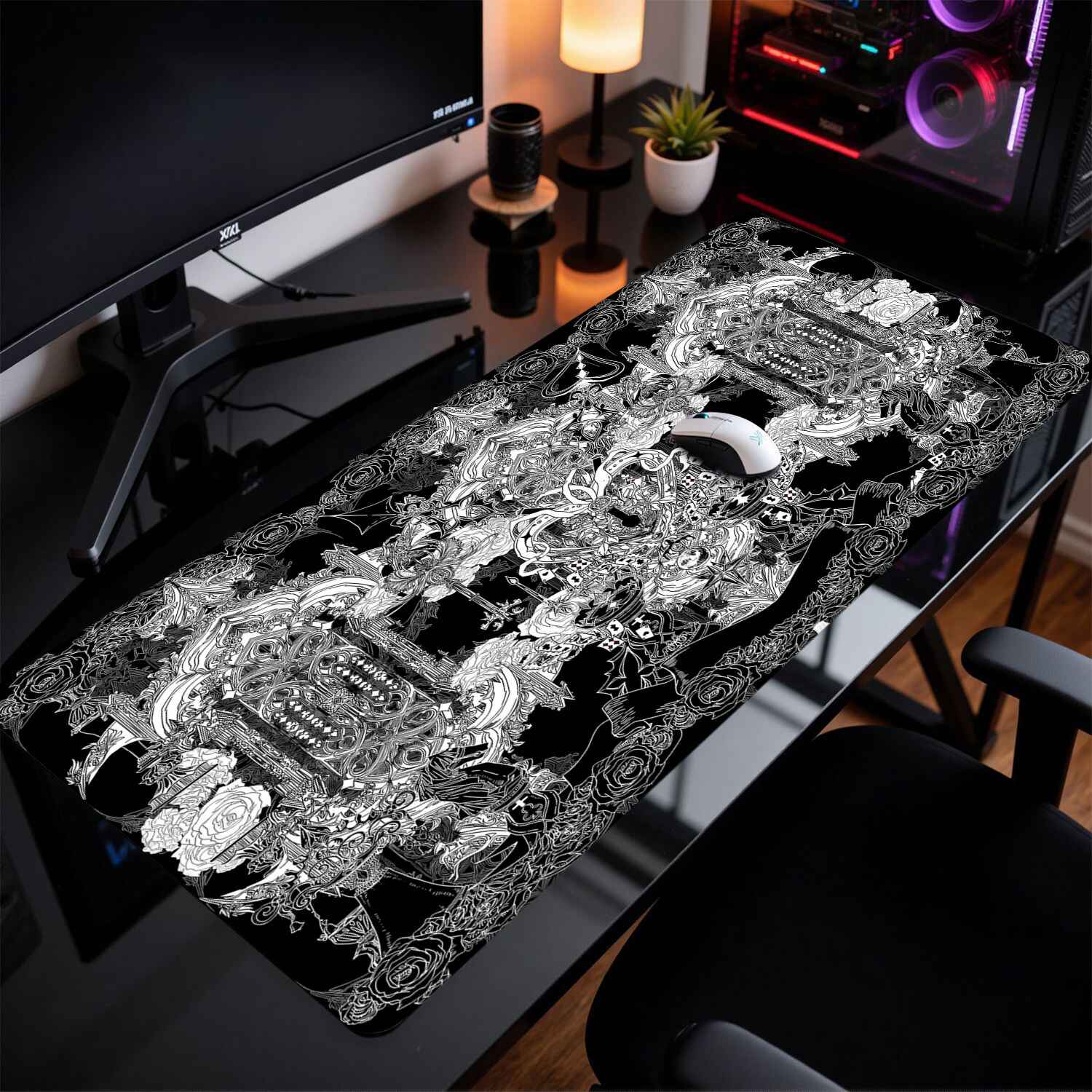 Divine Realm Gothic Building M - Desk Setup Dark review and price