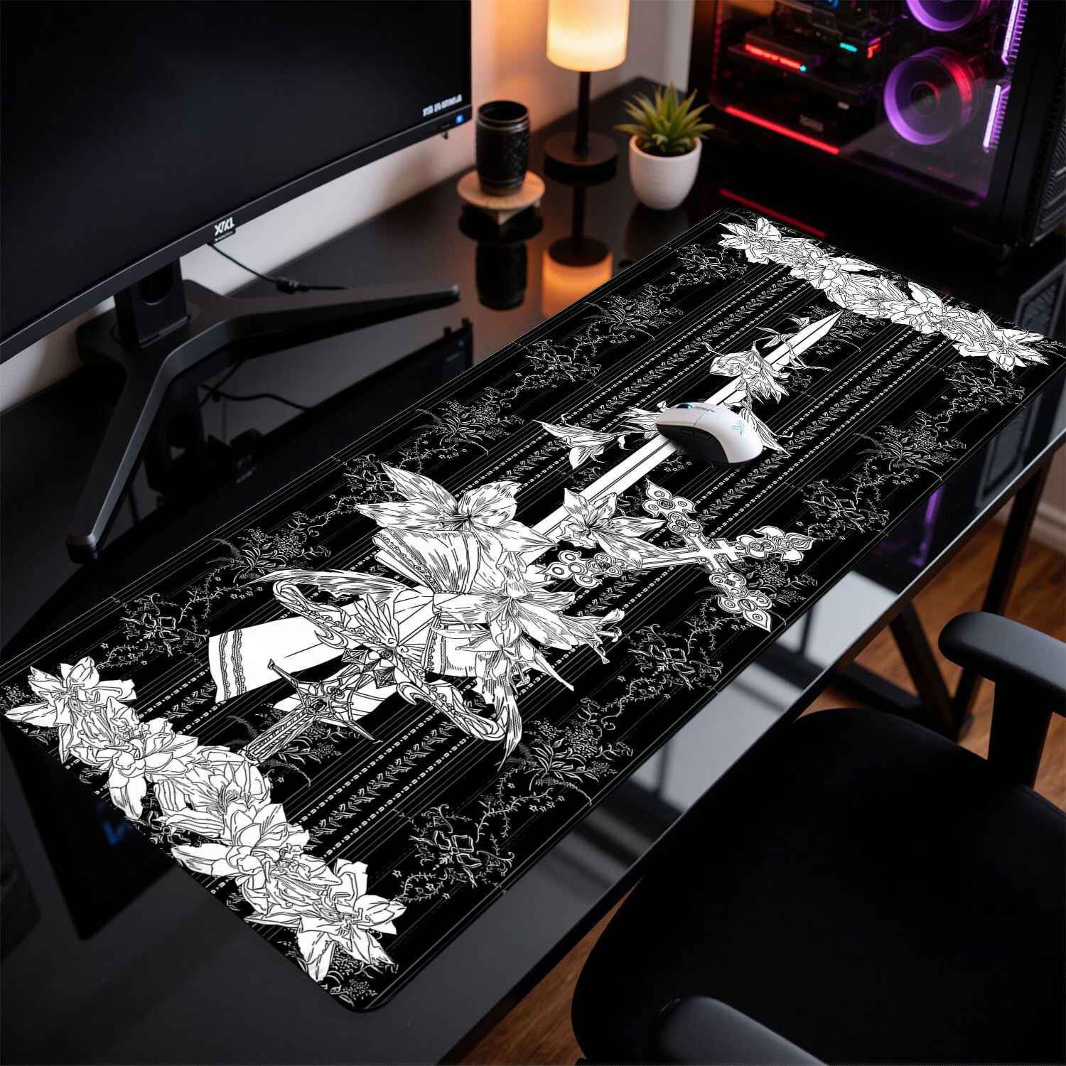 Divine Realm Gothic Building M - Desk Setup Dark review and price