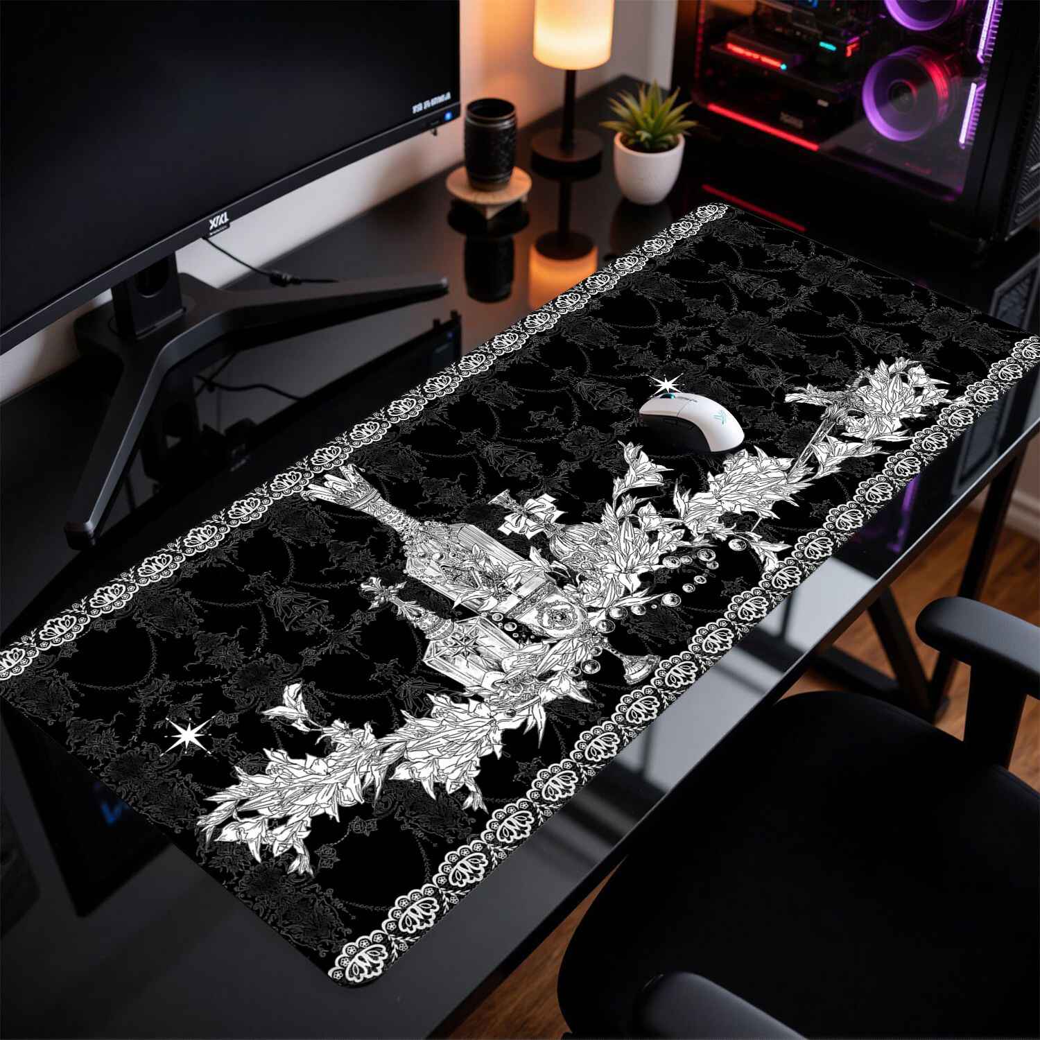 Divine Realm Gothic Building M - Desk Setup Dark review and price