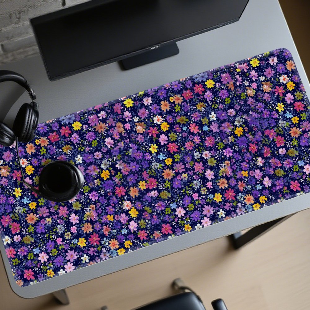 Floral Pattern Desk Mat Large  - Desk Setup Dark review and price