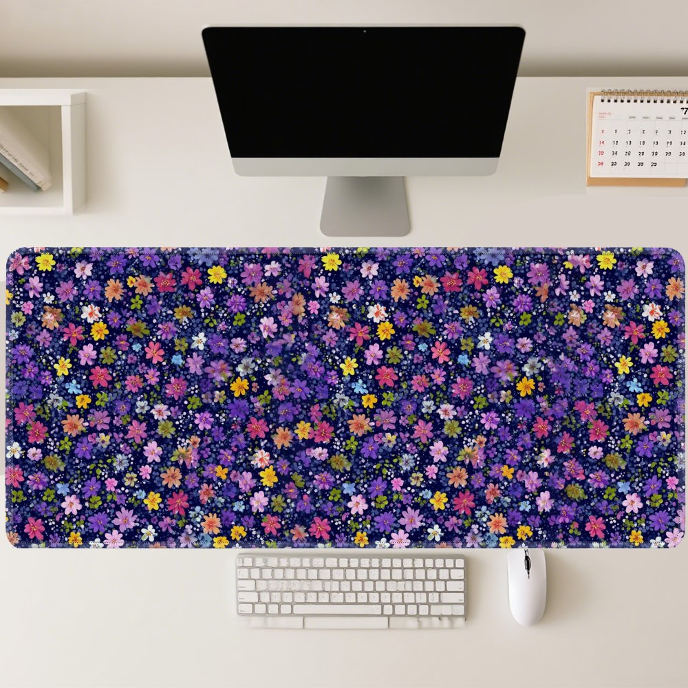 Floral Pattern Desk Mat Large  - Desk Setup Dark review and price