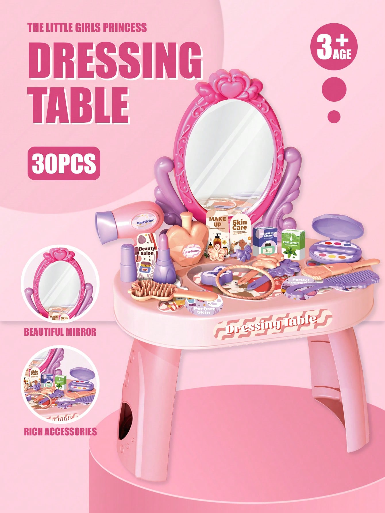 Kids Princess Vanity Dressing  - Desk Setup Girl review and price