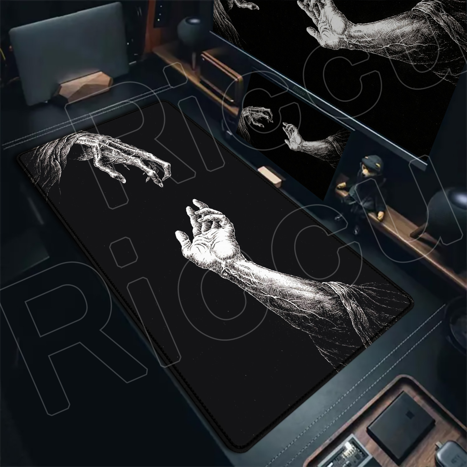 HD Large Black White XXL Gothi - Desk Setup Laptop And Pc review and price