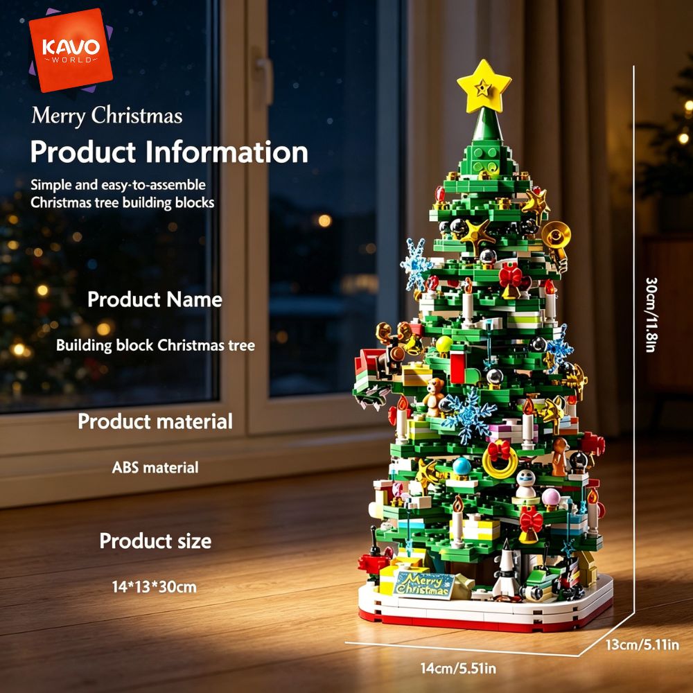 KAVOWORLD 1024pcs Christmas Tr - Desk Setup Options review and price