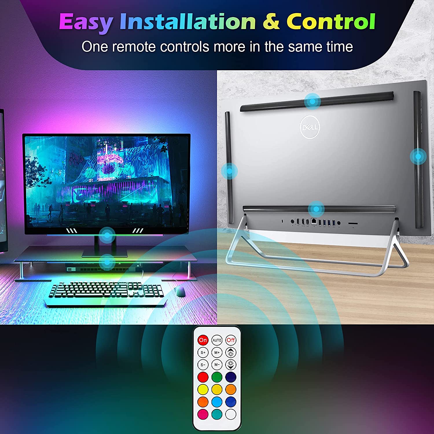 Under Monitor Light Bar RGB Dr - Desk Setup Diy review and price